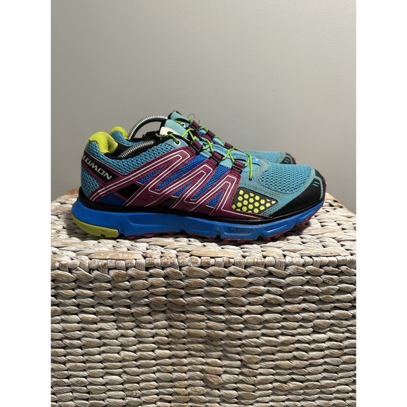 Salomon XR Mission 1 Turquoise Purple Trail Running Shoes Women's US Size 8 - Picture 1 of 13